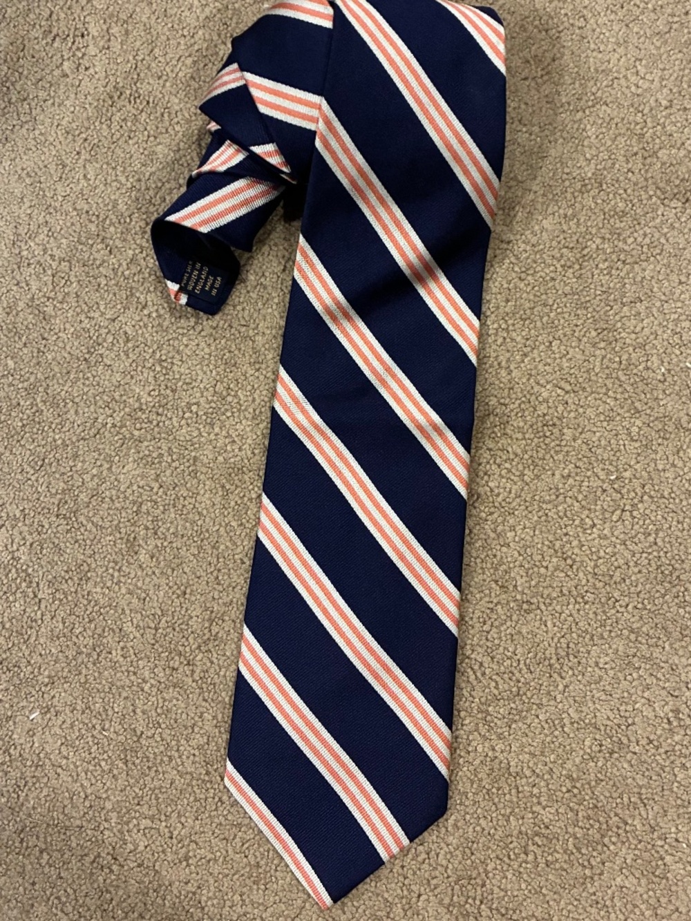 Brooks Brothers men’s Blue and Pink Striped Silk Tie